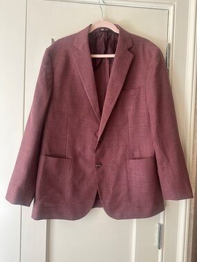 Brooks Brothers Men's Light Maroon Linen Sport Coat